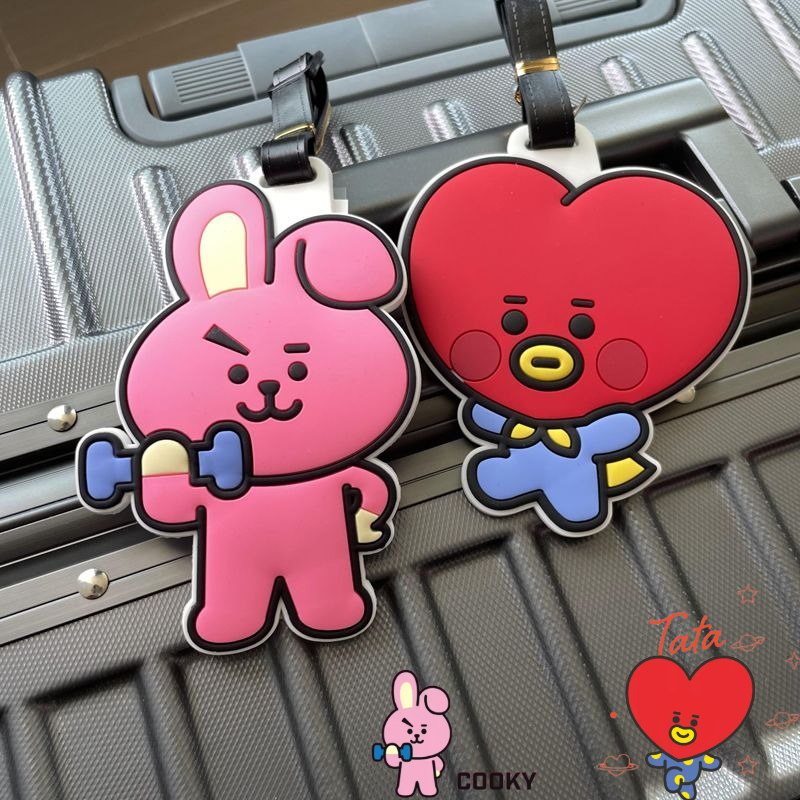 Travel Luggage Set - Gantungan kunci kartun BT21 lucu Kawaii,