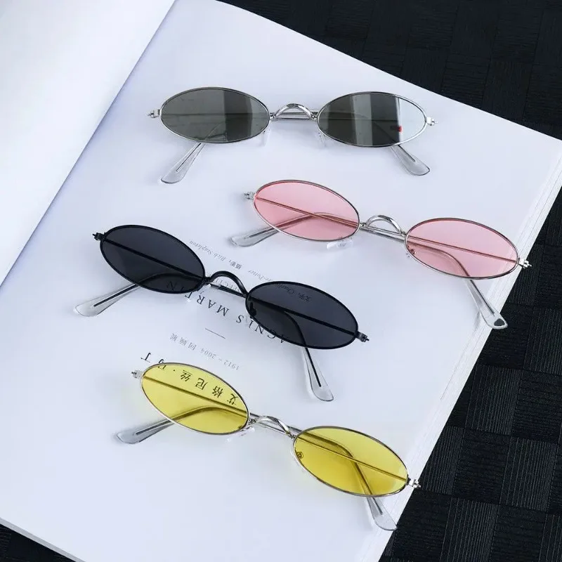 Designer Sunglasses - Kacamata Hitam Oval Bingkai Kecil Gaya