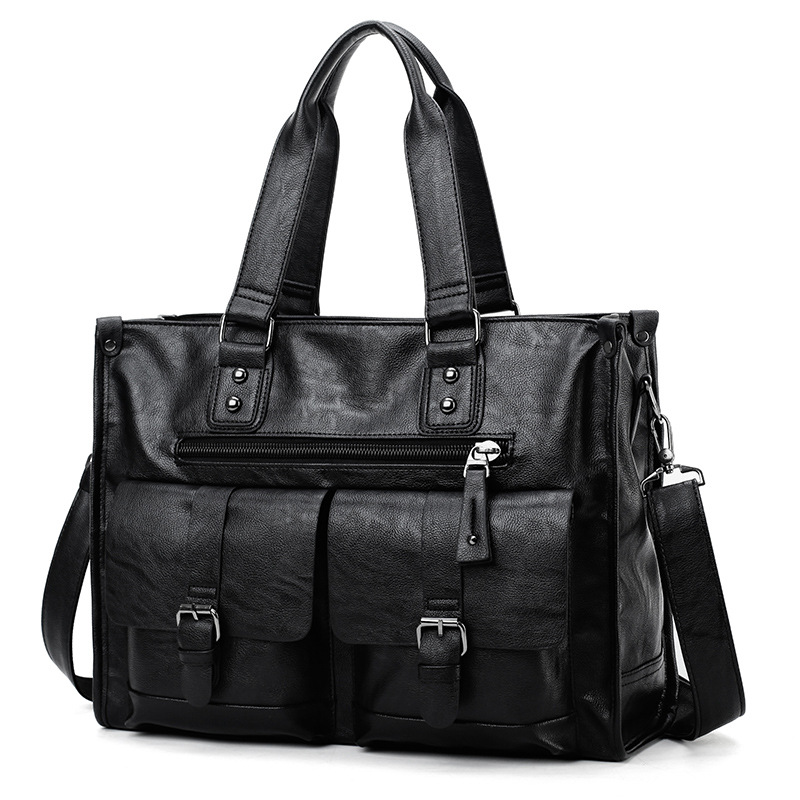 Tas Selempang Kulit PU Vintage - Leather Briefcase ulasan dan harga