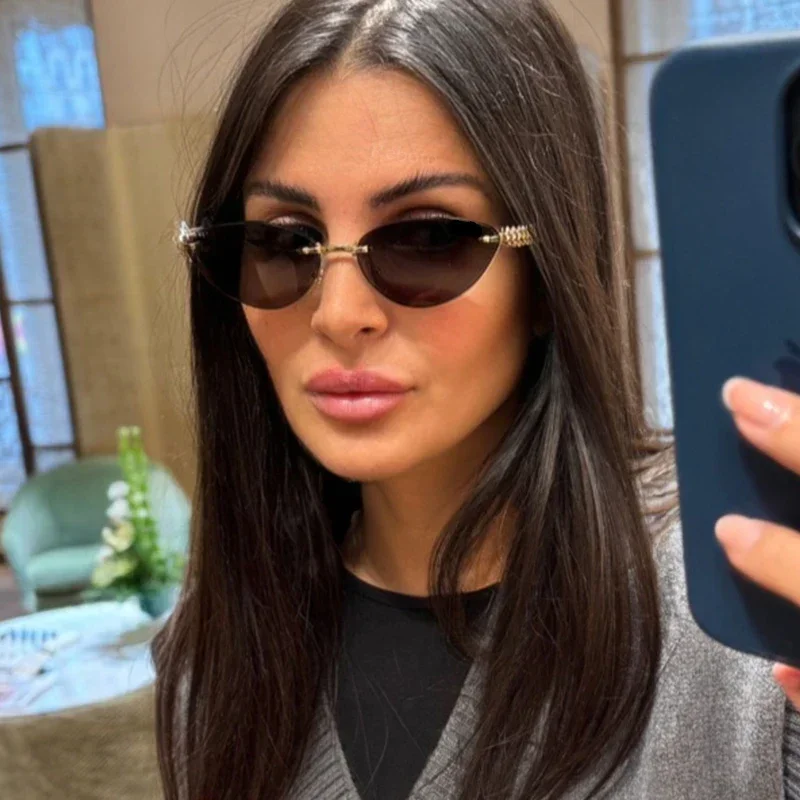 Kacamata Hitam Tanpa Bingkai M - Designer Sunglasses ulasan dan harga