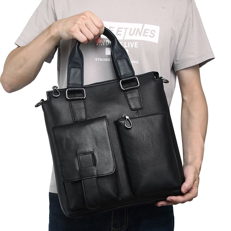 Tas Tangan Vertikal Pria Tas K - Leather Briefcase ulasan dan harga