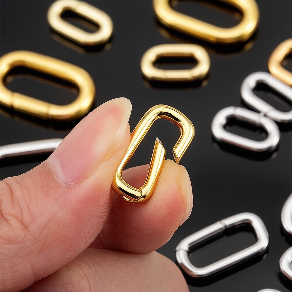 2pcs Pengait Kalung Oval Berla - Gold Plated Jewelry ulasan dan harga