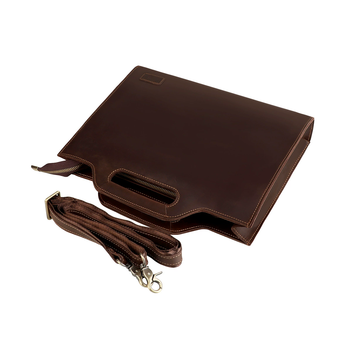 Tas laptop pria, tas bahu pria - Leather Briefcase ulasan dan harga